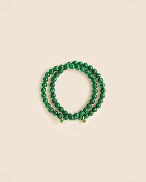 J.Crew Beaded Bracelets Set-Of-Two - Green