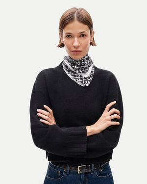J.Crew Printed Silk Scarf - Blue