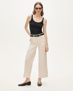 J.Crew Petite Everyday Wide-Leg Ankle Jean - Natural