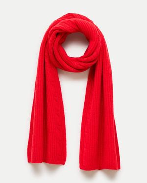 J.Crew Ribbed Cashmere Scarf - Red