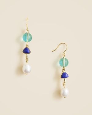 J.Crew Freshwater Pearl And Bead Drop Earrings - Natural
