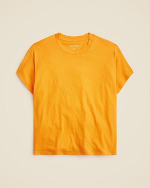 J.Crew Feather Jersey Cropped T-Shirt - Yellow