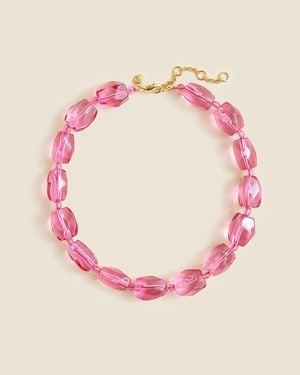 J.Crew Faceted Crystal Collar Necklace - Pink