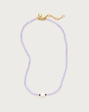 J.Crew Beaded Freshwater Pearl Necklace - White