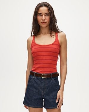 J.Crew Perfect Rib Scoopneck Tank Top - Red