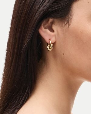 J.Crew Sculptural Knot Hoop Earrings - Brown