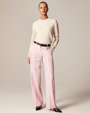 J.Crew Petite Relaxed-Fit Pleated Pant - Natural