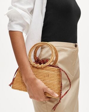 J.Crew Rattan Round-Handle Bag - Multicolor