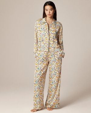 J.Crew Soft-Shine Pajama Pant Set - Natural