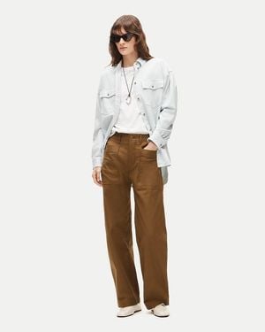 J.Crew Petite Zoe Barrel Pant With Utility Pockets - White