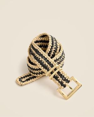 J.Crew Woven Square Buckle Belt - Natural