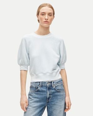 J.Crew Heritage Terry Puff-Sleeve Sweatshirt - White