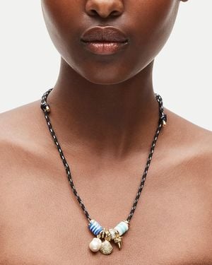 J.Crew Beaded Cord Necklace - Brown