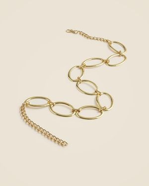 J.Crew Metallic Chainlink Belt - Natural