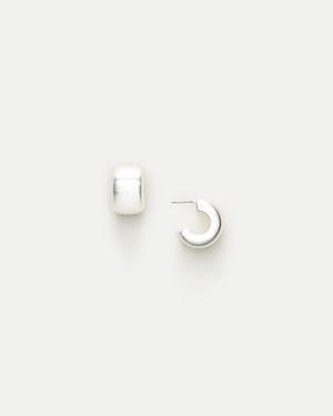 J.Crew Oversized Hoop Earrings - White