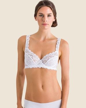 J.Crew Hanro Luxury Moments Underwire Bra - White