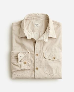 J.Crew Garment-Dyed Corduroy Cpo Shirt - Natural