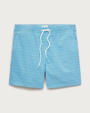 J.Crew "6" Stretch Swim Trunk With Econyl Nylon" - Blue