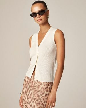 J.Crew Cashmere-Silk Blend Sweater Shell - Natural