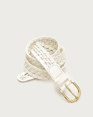J.Crew Open-Weave Classic Belt - Natural