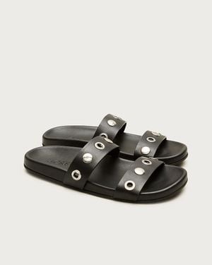 J.Crew Kira Grommet Sandals - Black