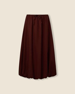 J.Crew Onia Air Linen-Blend Bubble Maxi Skirt - Purple