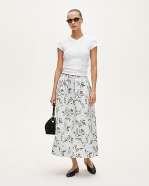 J.Crew Petite Pull-On Midi Skirt - White