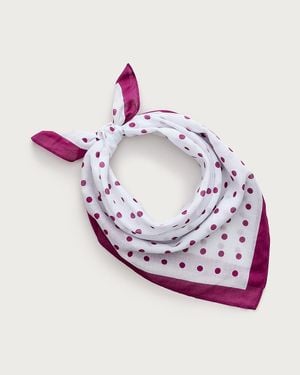 J.Crew Printed Lightweight Cotton Scarf - Pink