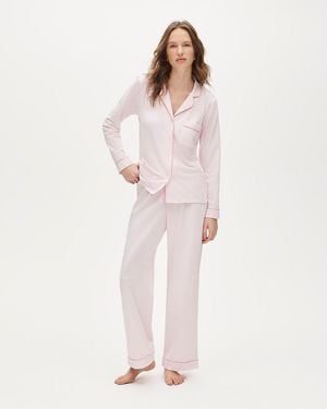 J.Crew Dreamy Cotton-Blend Pajama Pant Set - Pink