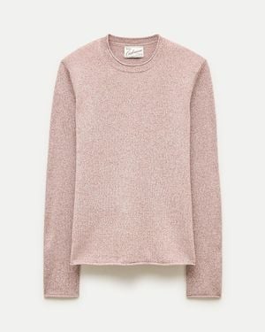 J.Crew Rolled Cashmere Long-Sleeve Sweater - Pink
