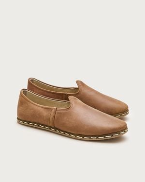 J.Crew Sabah Original Slip-On Leather Shoes - Brown