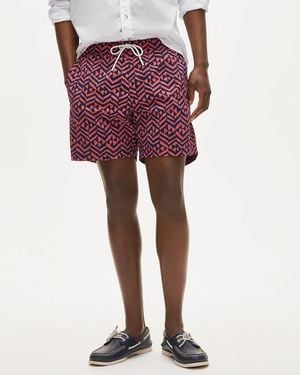 J.Crew "6" Soft-Lined Stretch Swim Trunk" - Red