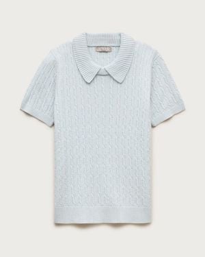J.Crew Cable-Knit Sweater-Polo - Blue