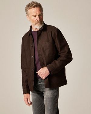 J.Crew Cotton Moleskin Chore Jacket in Black for Men | Lyst
