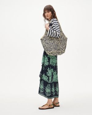J.Crew Large Handwoven Tote - Green