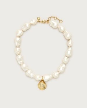 J.Crew Pearl Shell Charm Necklace - Natural