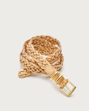 J.Crew Skinny Braided Belt - White