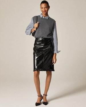 J.Crew Ruffle-Trim Pencil Midi Skirt - Natural