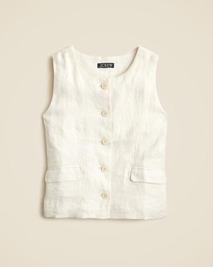 J.Crew Crewneck Vest - Natural