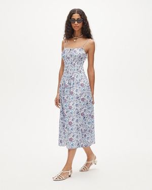 J.Crew Tall Smocked Sundress - Blue