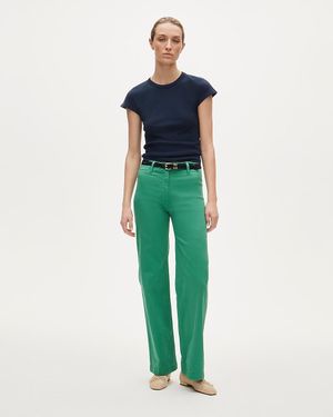 J.Crew Tall Wide-Leg Trouser - Green