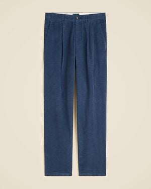 J.Crew Classic-Fit Pleated 14-Wale Corduroy Trouser - Blue