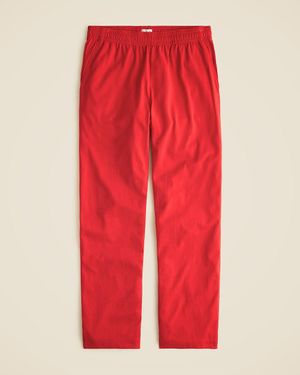 J.Crew Premium-Weight Cotton Lounge Pant - Red