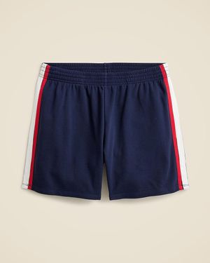 J.Crew Terry Boxer Short With Stripes - Blue