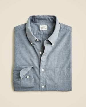 J.Crew Secret Wash Cotton Poplin Shirt In Patchwork - Blue