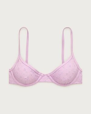 J.Crew Underwire Eyelet Bikini Top - Pink