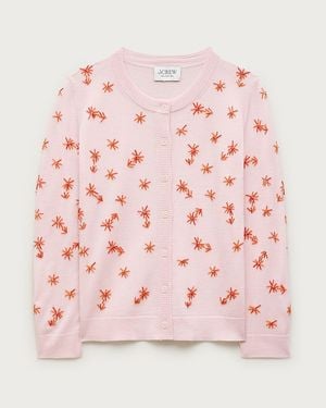 J.Crew Collection Crewneck Cardigan - Pink