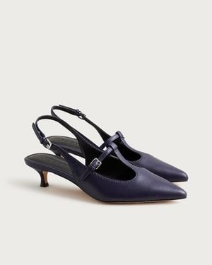 J.Crew Robin Mary Jane Slingback Heels - Blue