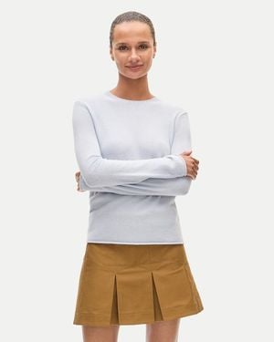 J.Crew Rolled Cashmere Long-Sleeve Sweater - White