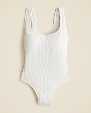 J.Crew Claudia Scrunchie One-Piece - Natural